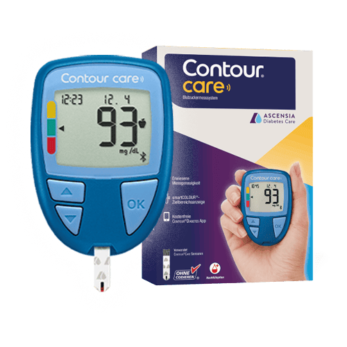 CONTOUR CARE Blutzuckermessgerät mit Stechhilfe, Teststreifen und App