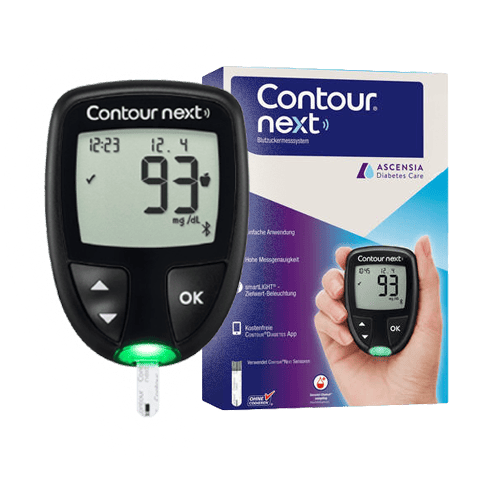 CONTOUR NEXT Blutzuckermessgerät mit Stechhilfe, Teststreifen und App