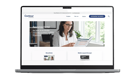 Laptop showing resource center page